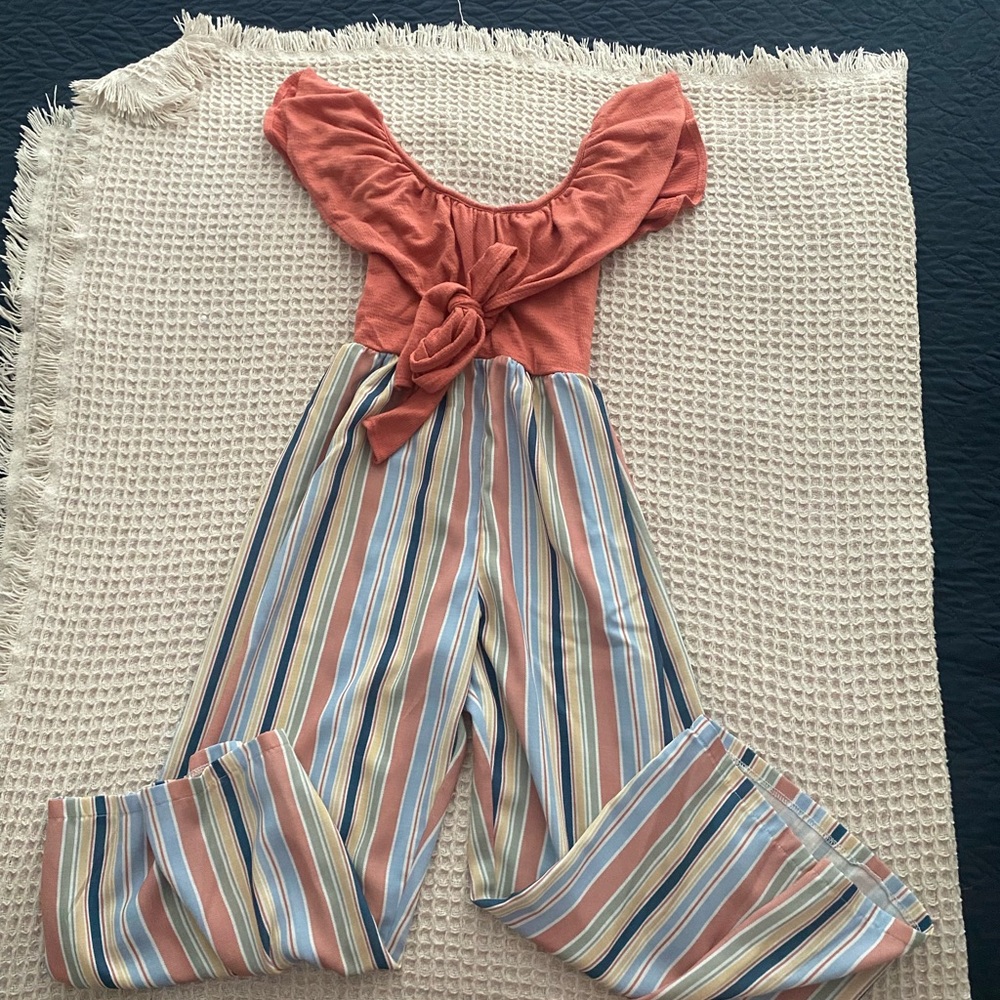 Bonnie Jean Coral Jumpsuit